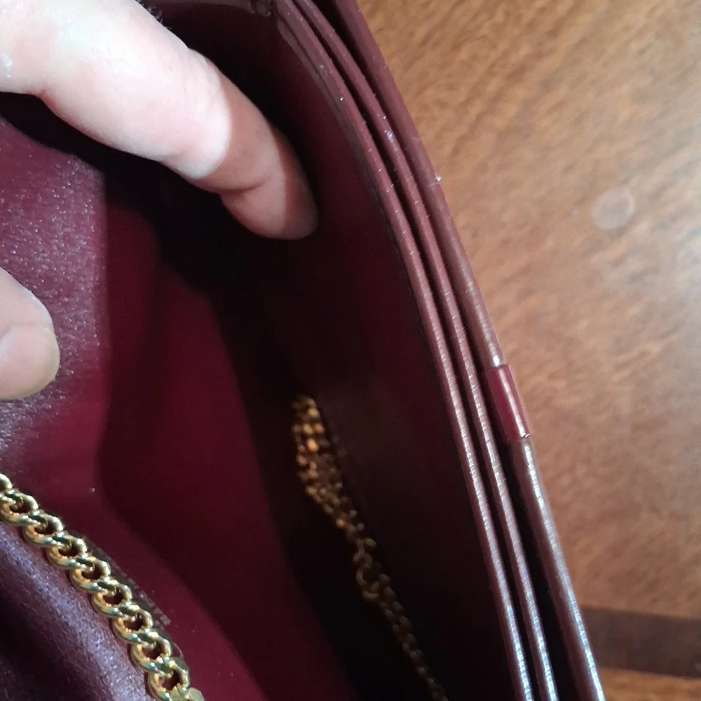 Dior Elegant Burgundy Designer Chain Bag - Picture 14 of 15